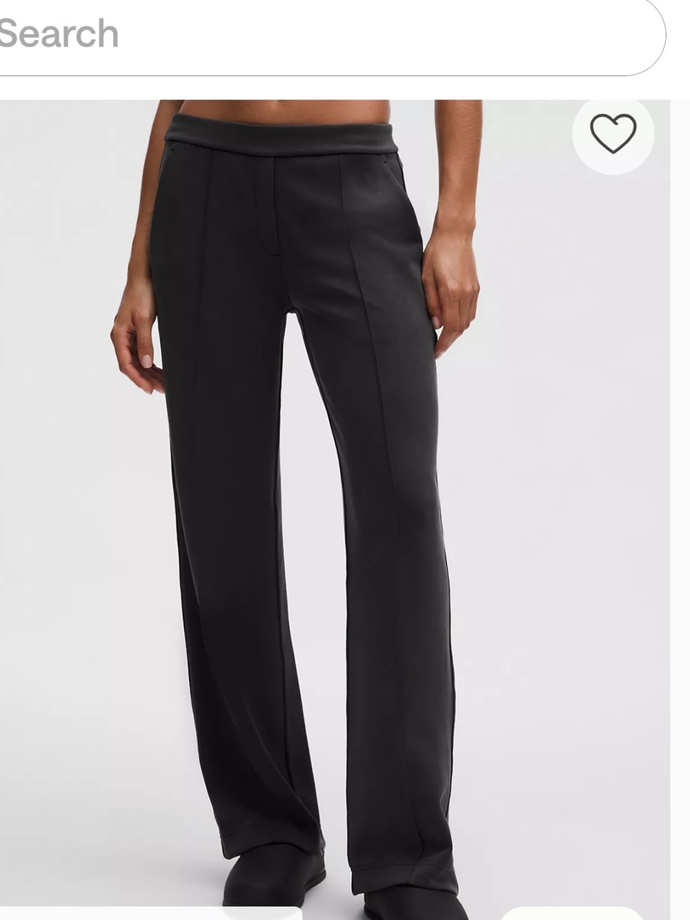 lululemon Softstreme Pintuck mid rise Black Wide-Leg Pull-On Pants